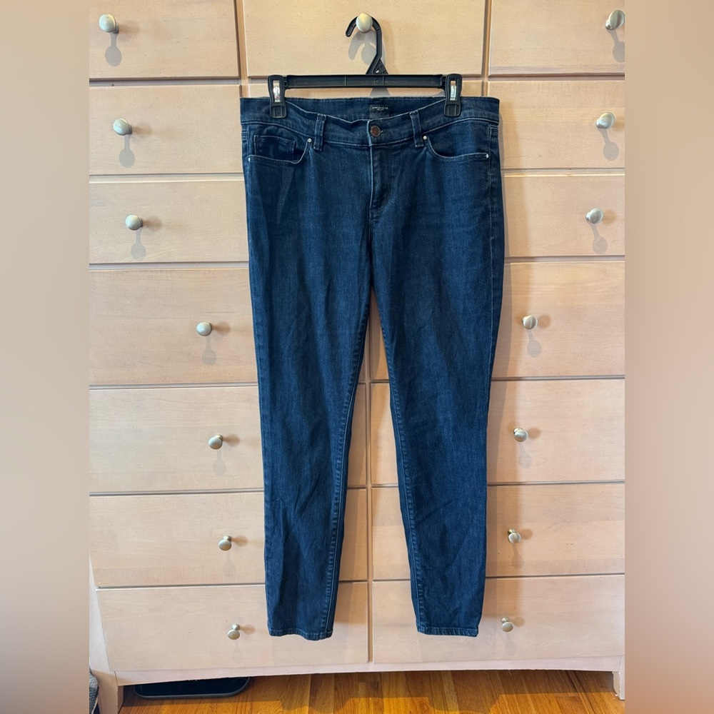 Ann Taylor Dark Blue Jeans Stretchy Modern Fit Size 8